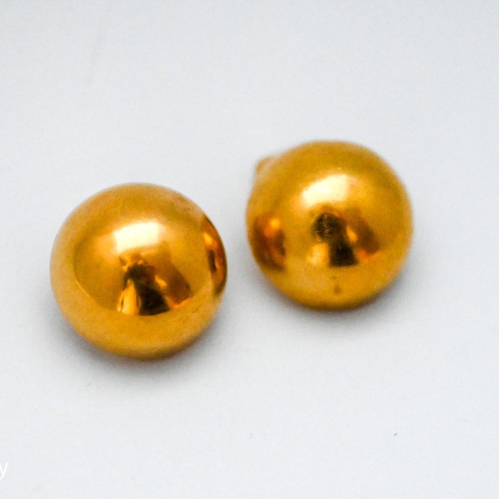Tiffany & Co. Dome Clip On Earrings 18K Yellow Gold
